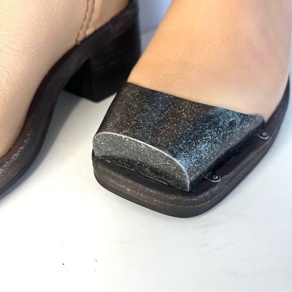 We The Free Leather Beau Tall Rider Boots Metal Toe in Fawn Tan NIB‎ VERY RARE - Picture 4 of 14